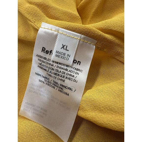 Reformation Winslow Maxi Dress Angelica Floral Yellow XL 100% Viscose Wrap - Picture 9 of 9